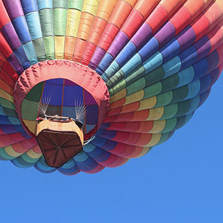 Rainbow Color Hot-Air Balloons